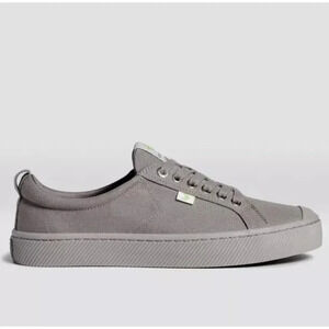 Cariuma Unisex Oca Low Sneaker Shoes Lace-Up All Mystic Grey Canvas Size 6/7.5